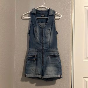 Bebe denim romper